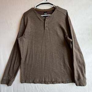 Prana Ronnie Henley II Men's Long Sleeve Button Henley Shirt